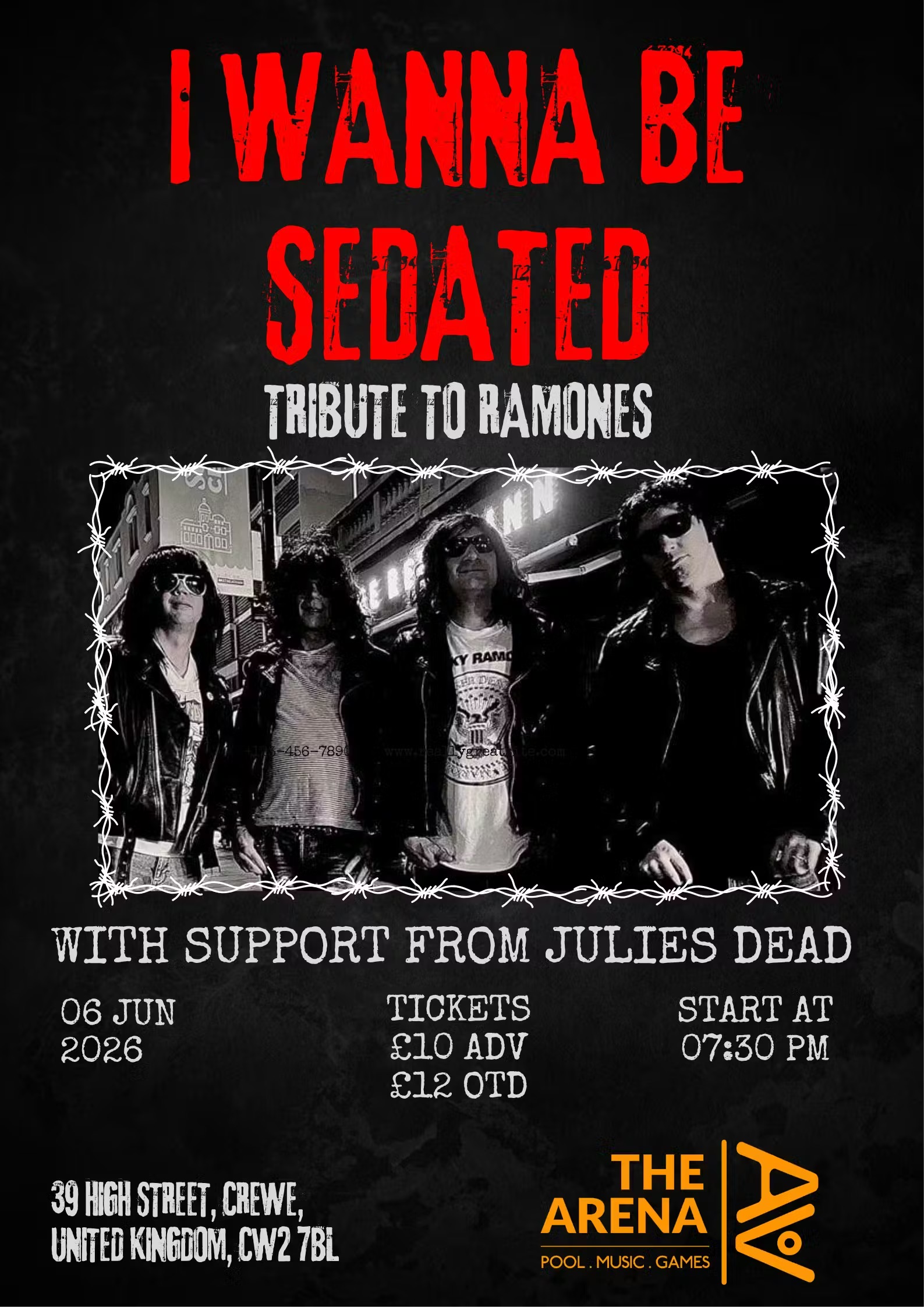 I WANNA BE SEDATED - Ramones Tribute V Julies Dead (originals)